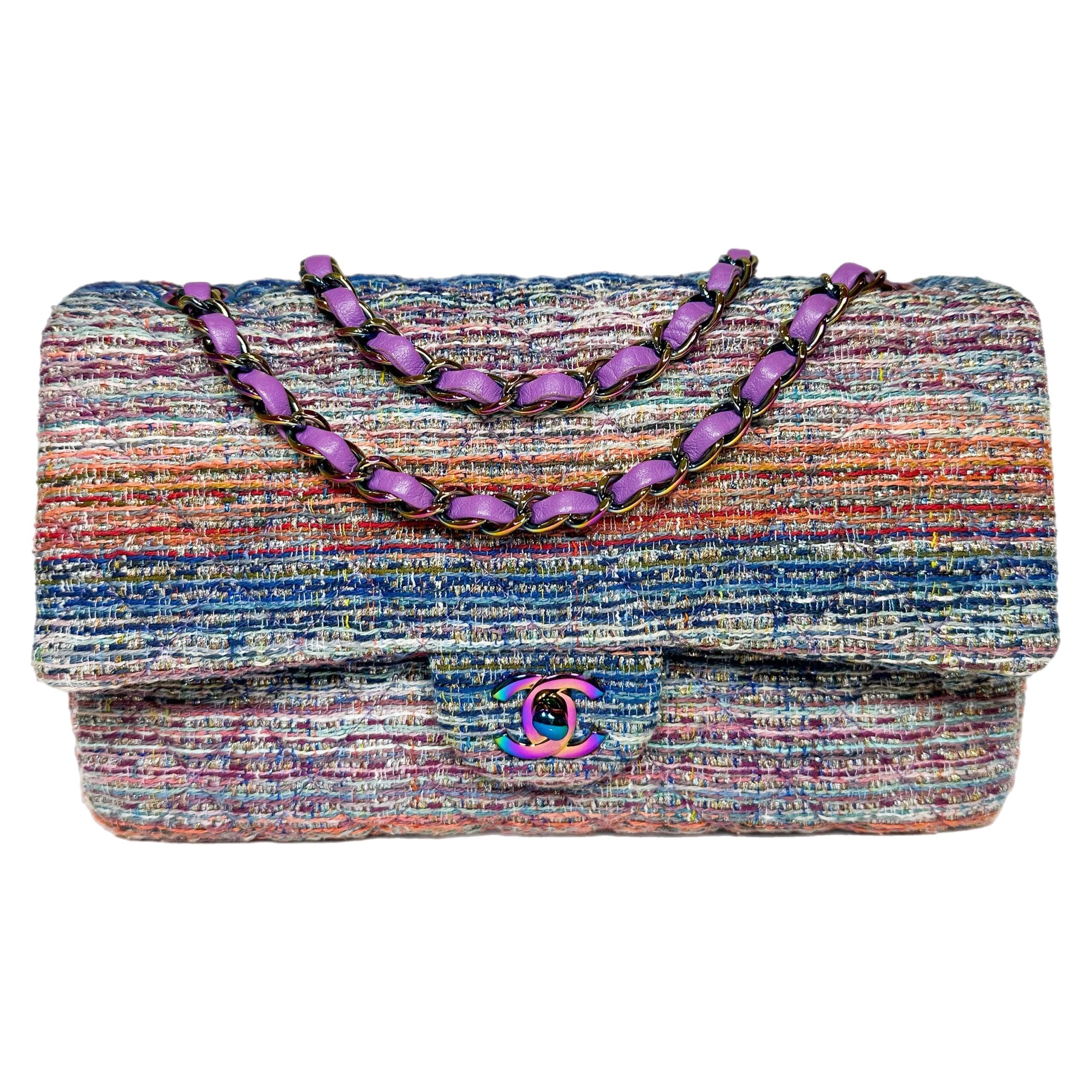 Chanel Multicolor Rainbow Chain Double Flap Bag - Product Image 2