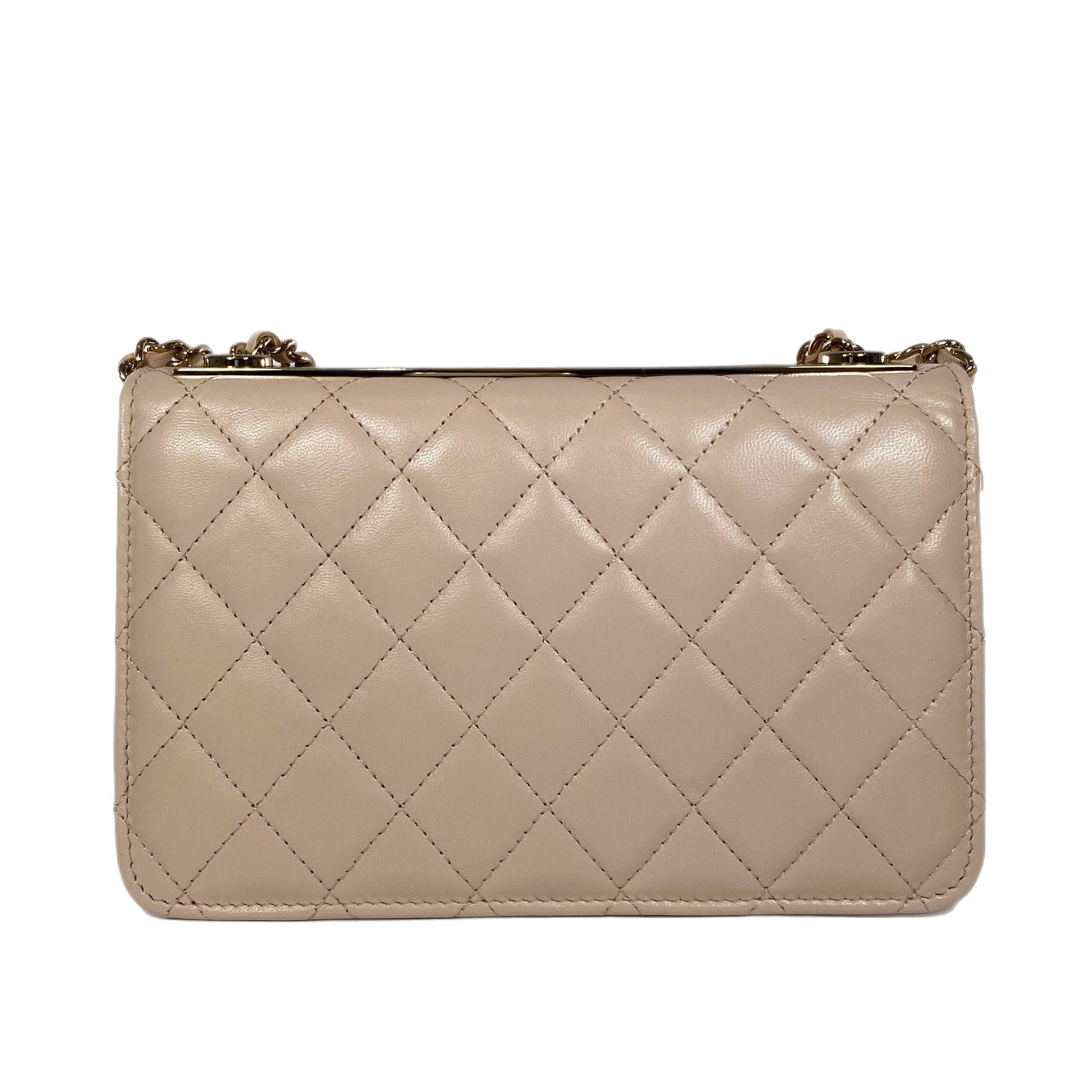 Chanel Wallet On Chain Lambskin Gold Crossbody Bag 2