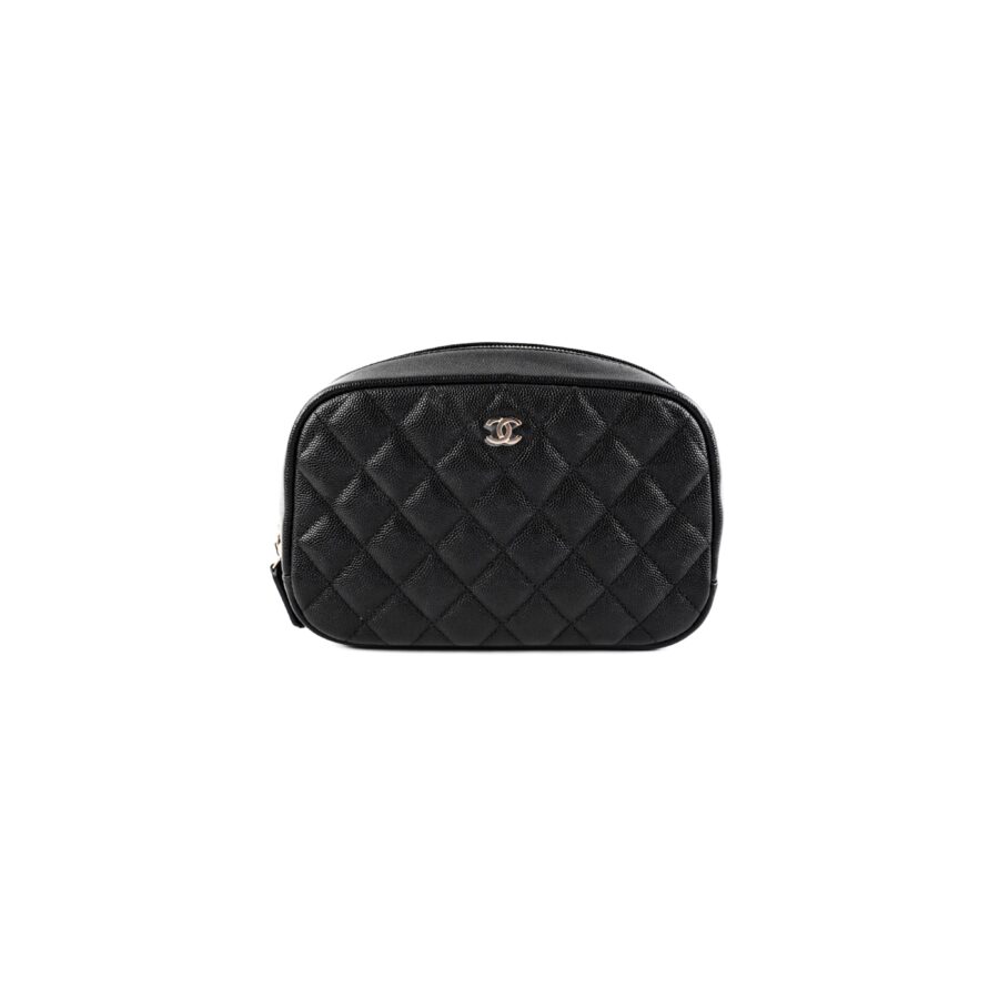 Chanel Quilted Caviar Pouch Black | Studio Nafay