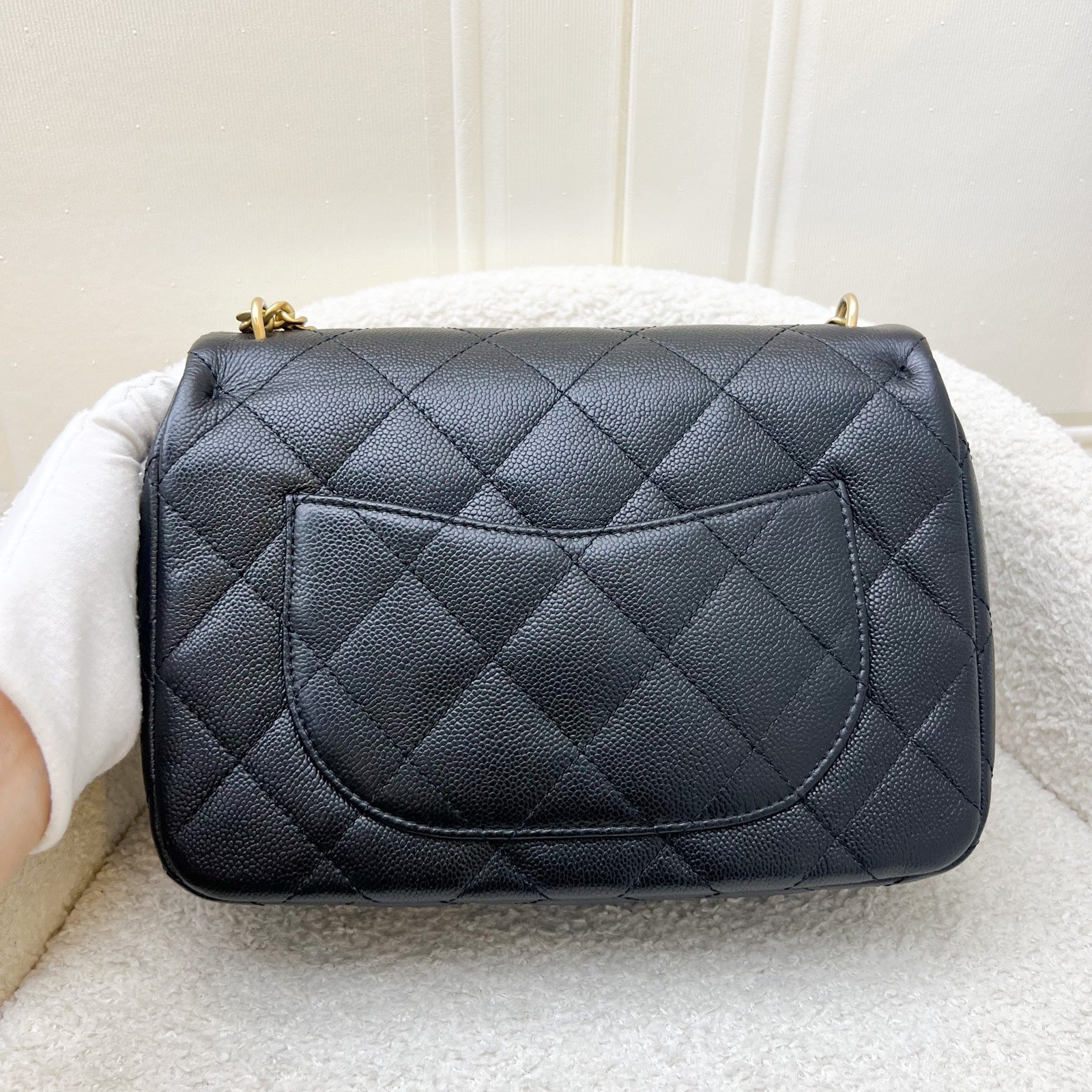 Chanel 23P / 24P Heart Adjustable Chain Small / Medium 24cm Flap Bag in Black Caviar AGHW (Model: )