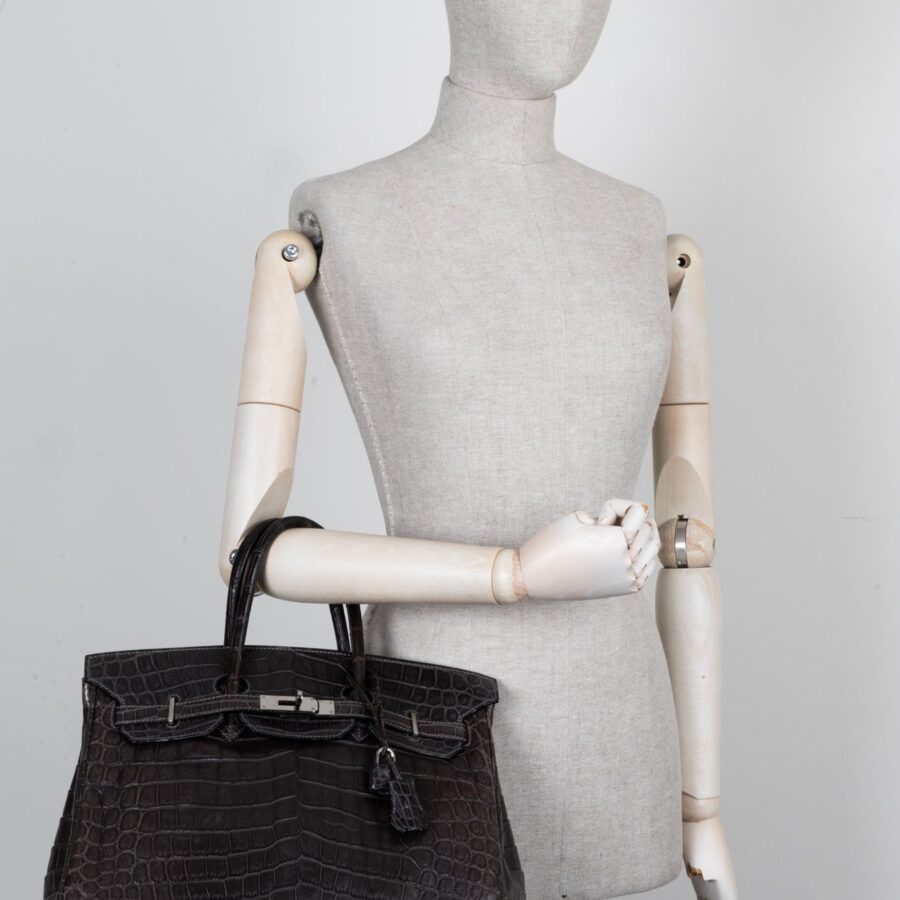 HERMÈS Birkin 35 Crocodile Niloticus Grey | Studio Nafay