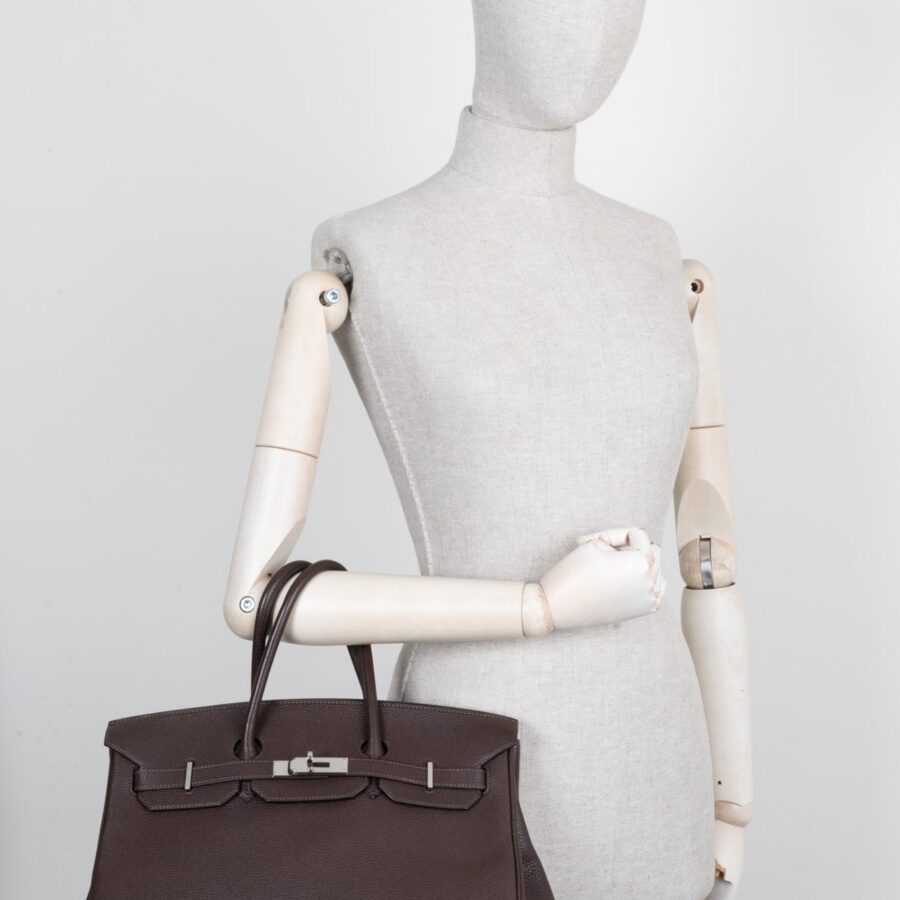 HERMÈS Birkin 35 Togo Chocolat Palladium | Studio Nafay