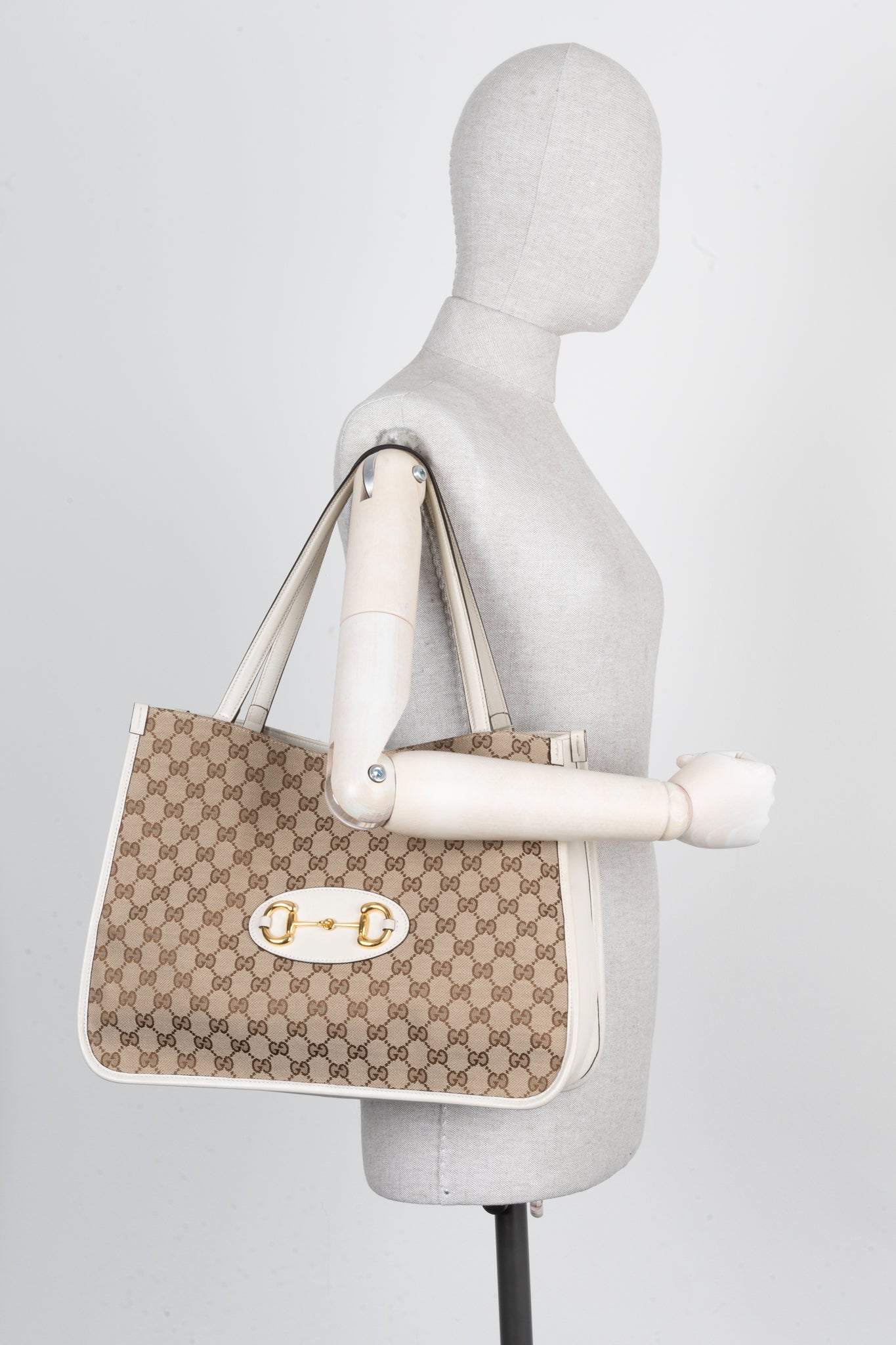GUCCI Canvas Tote Bag White