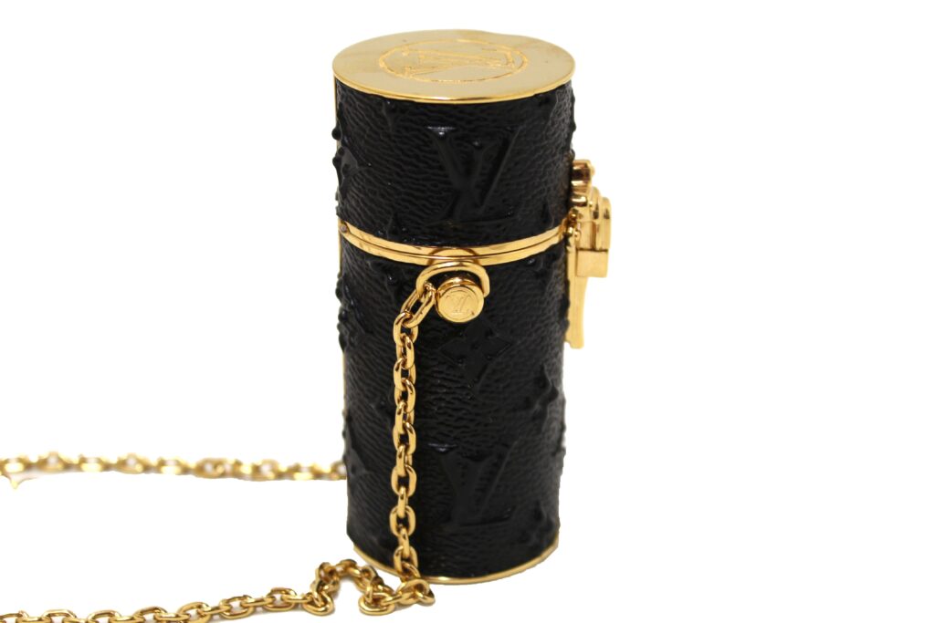 Louis Vuitton Embossed Monogram Midnight Canvas Lipstick Case on Chain - Product Image 2