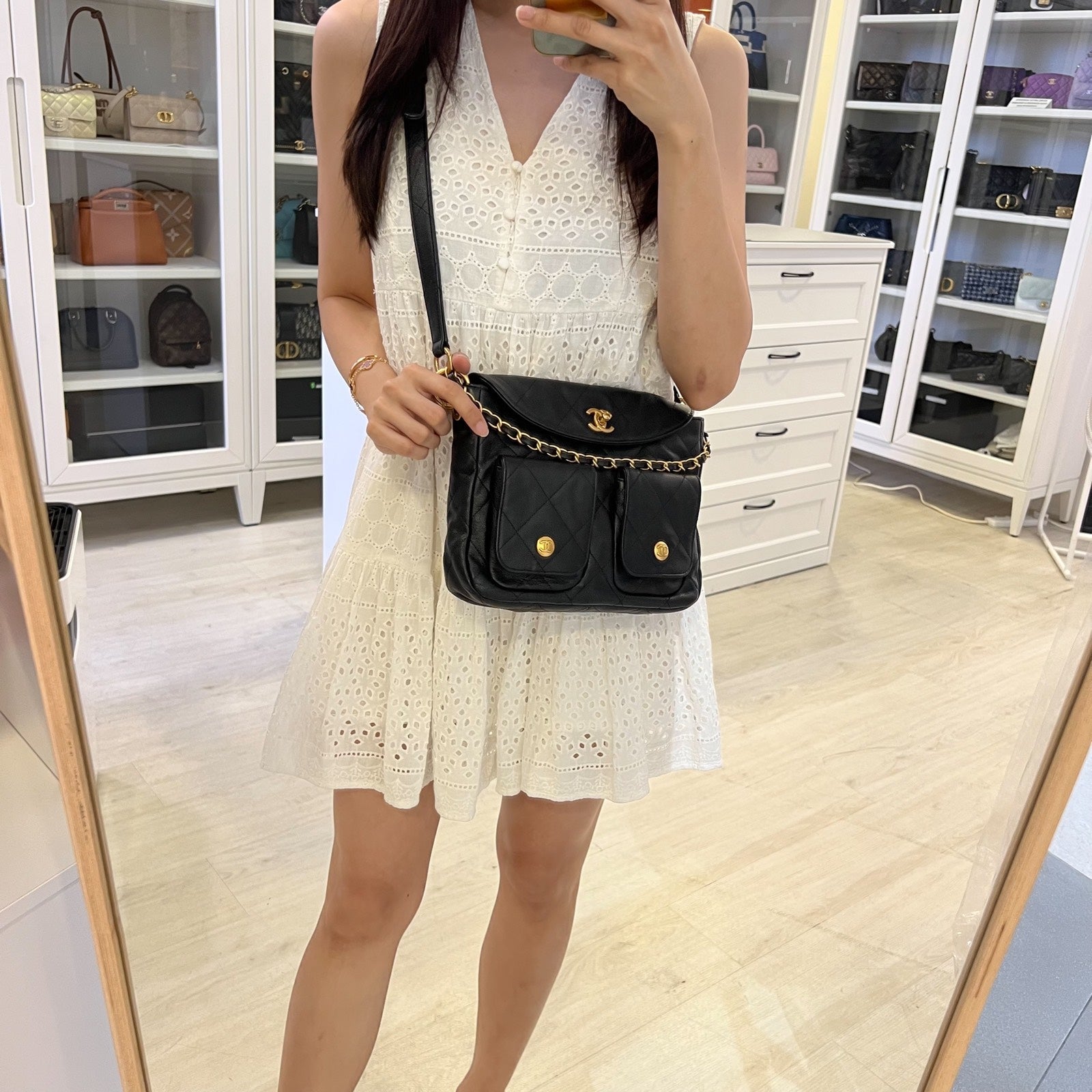 [Local Set – Original Receipt] Chanel 25P Small Hobo Bag in Black Caviar and AGHW (Model: )