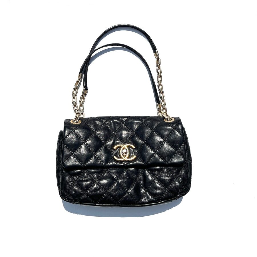 CHANEL Black Classic Ultimate Stitch Retro Chain Flap Bag | Studio Nafay