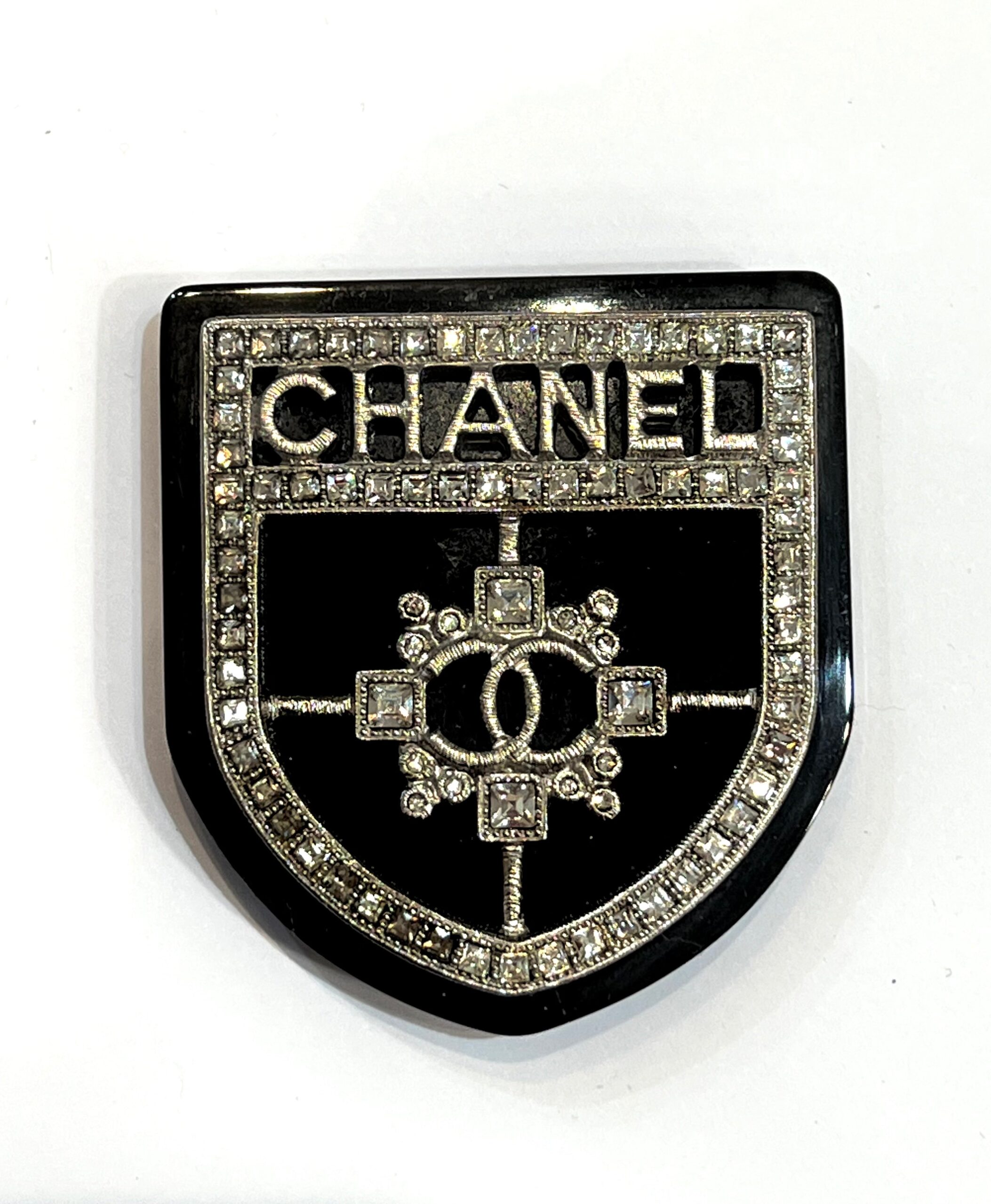 CHANEL CC Crystal Crest Shield Armor Brooch Handbag - Product Image 2