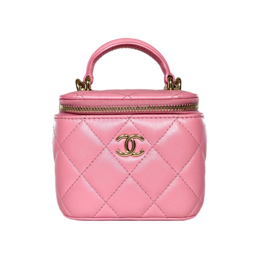 Chanel Pink Quilted Mini Vanity | Studio Nafay