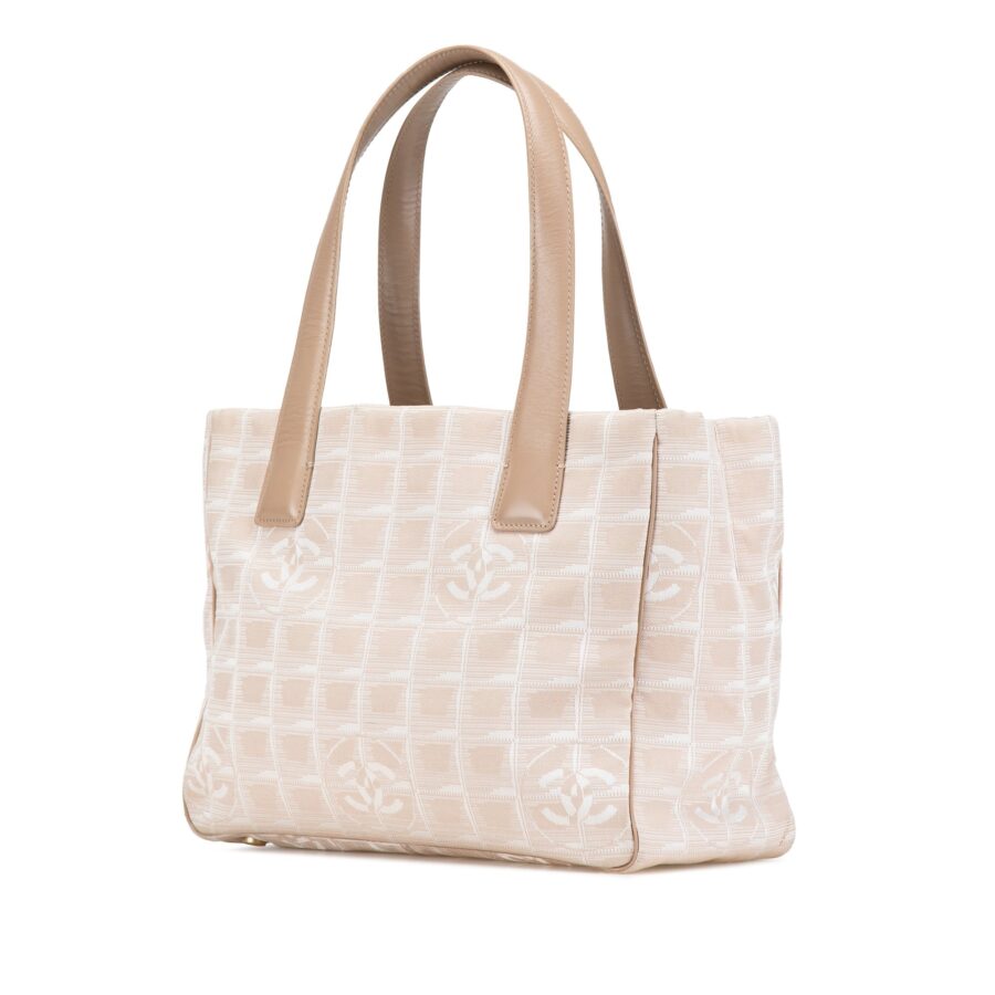 Beige Chanel Nylon New Travel Line Tote | Studio Nafay
