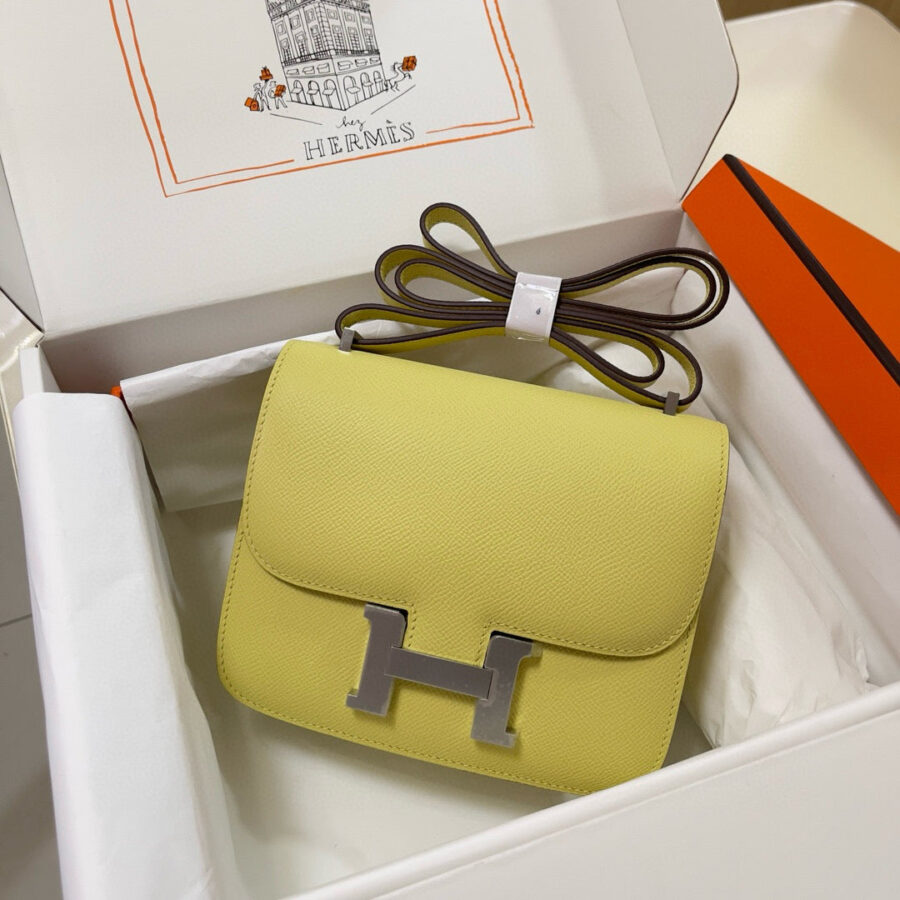 HM Constance Bag Lime Epsom Silver Hardware | Studio Nafay
