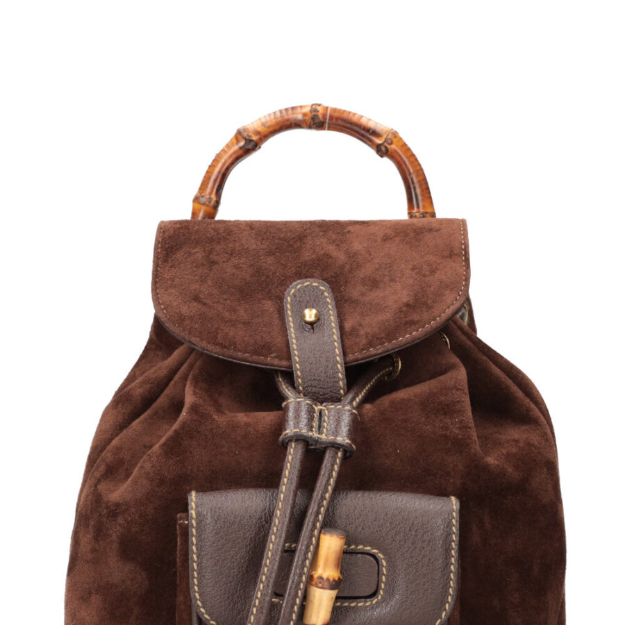 GUCCI Bamboo Backpack Suede | Studio Nafay
