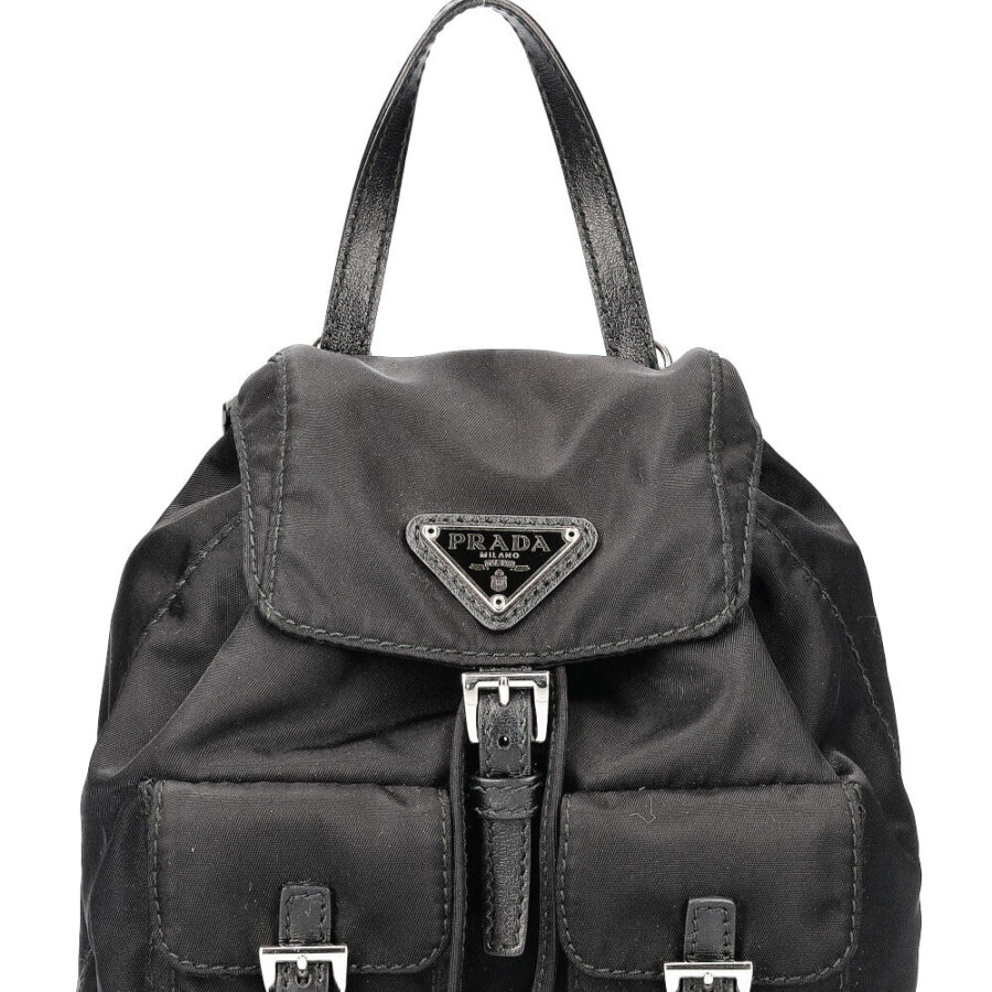 PRADA Mini Nylon Crossbody Bag Black | Studio Nafay