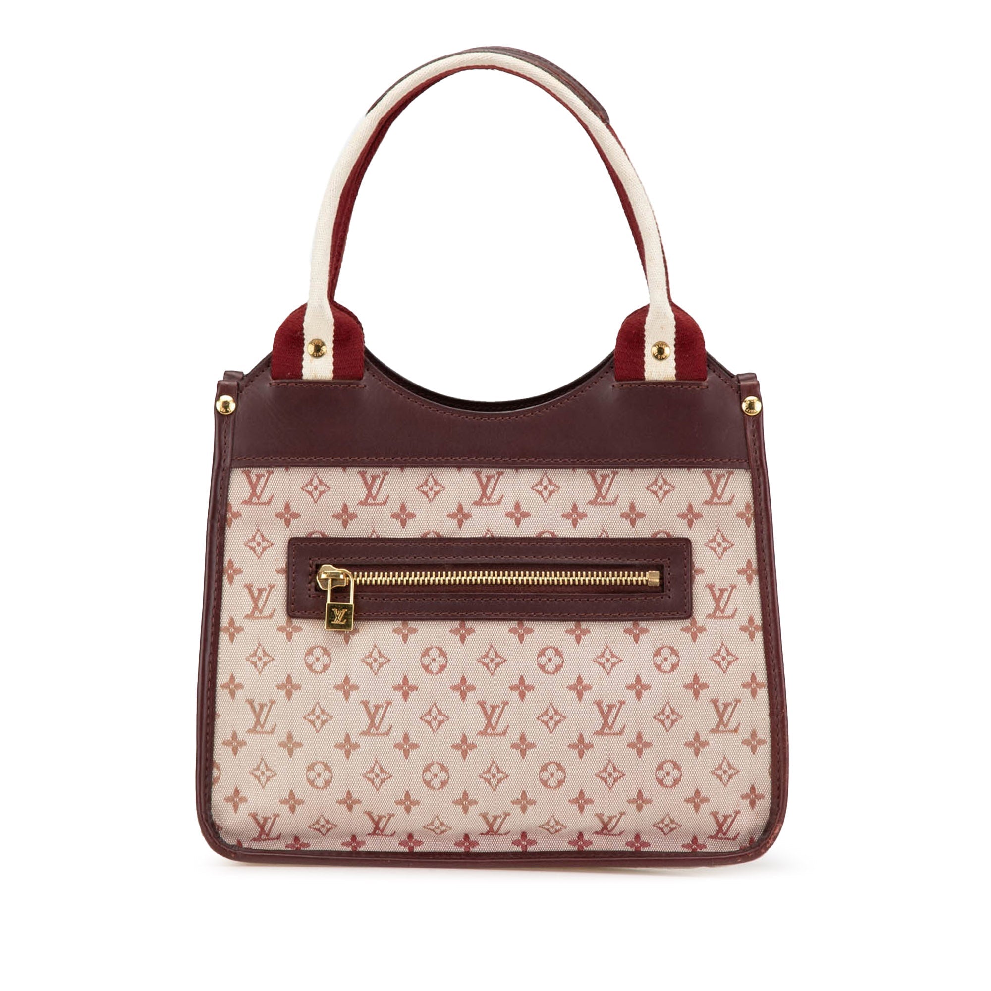 Red Louis Vuitton Monogram Mini Lin Kathleen Handbag
