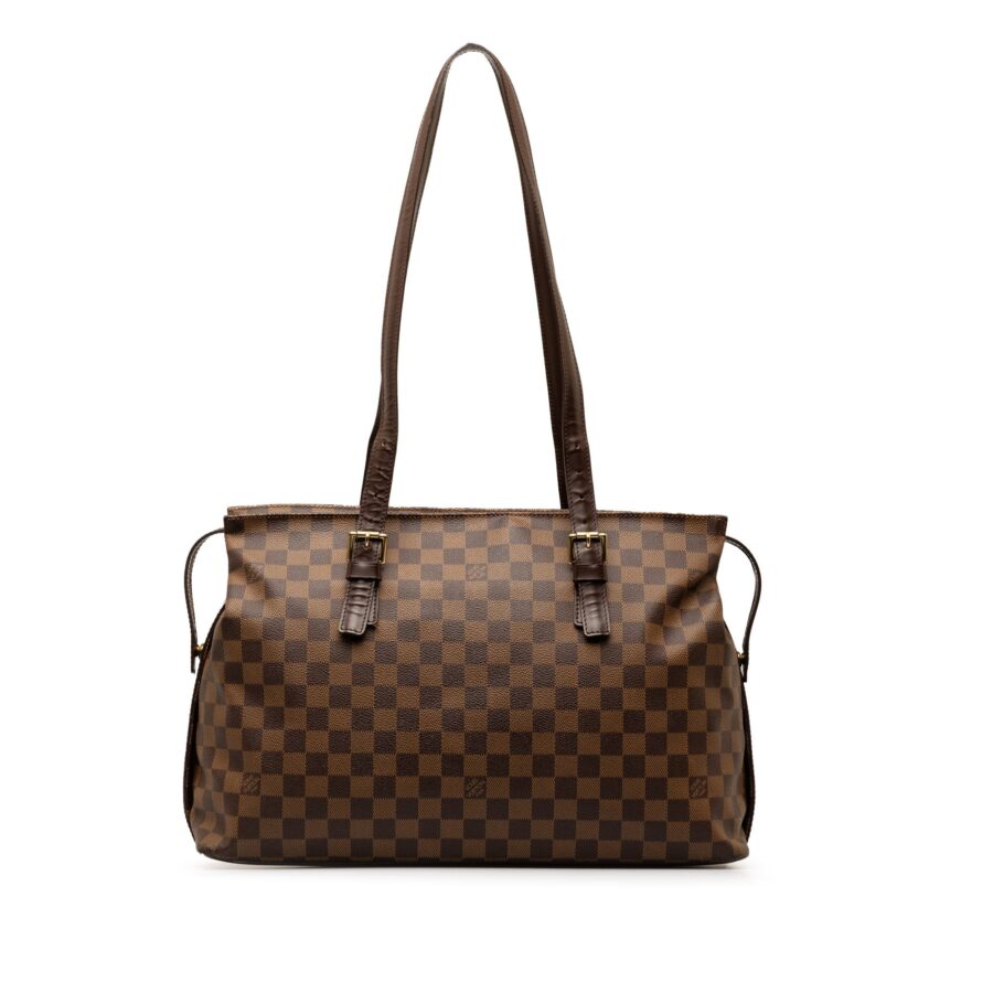 Brown Louis Vuitton Damier Ebene Chelsea Shoulder Bag | Studio Nafay