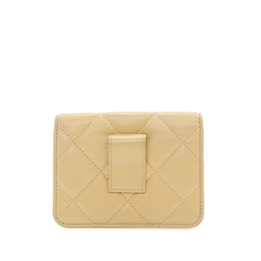 Yellow Chanel Mini Quilted Lambskin Pending Chain Belt Bag | Studio Nafay