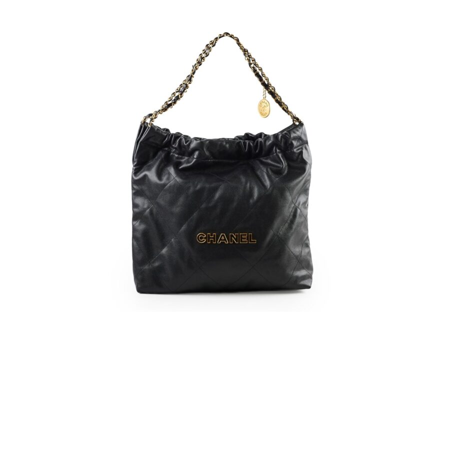 Chanel Caviar Medium 22 Black Microchipped | Studio Nafay
