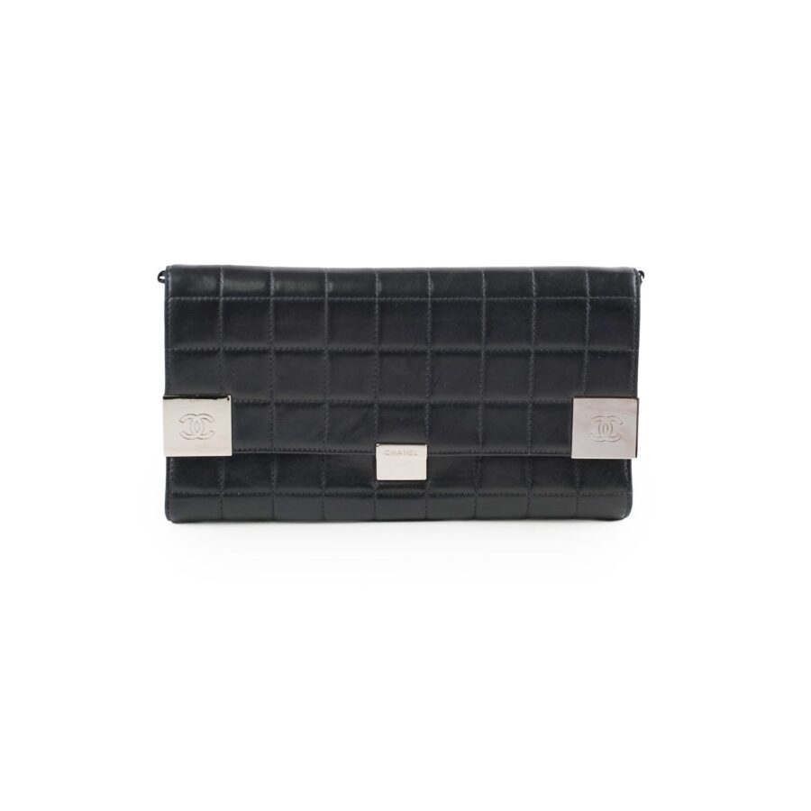 Chanel Chocolate Bar Wallet on Chain WOC Black Lambskin | Studio Nafay