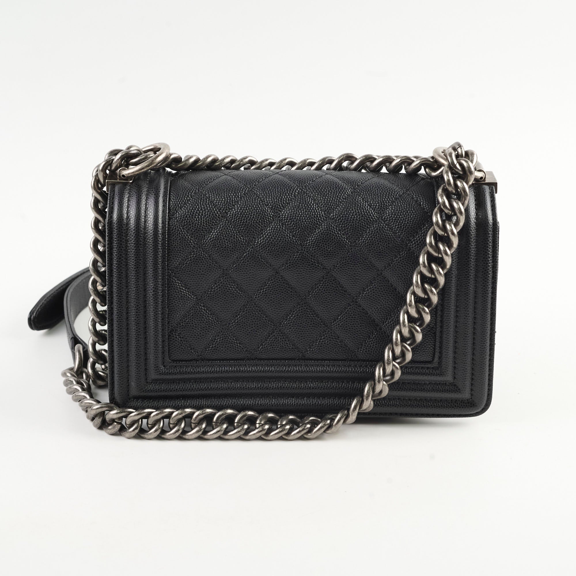 Chanel Caviar Small Boy Black Series 30