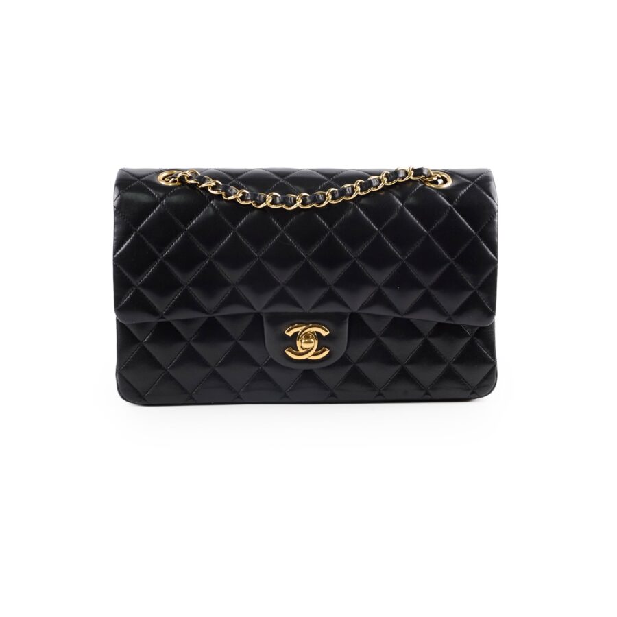 Chanel Medium/Large Double Classic Flap Black | Studio Nafay