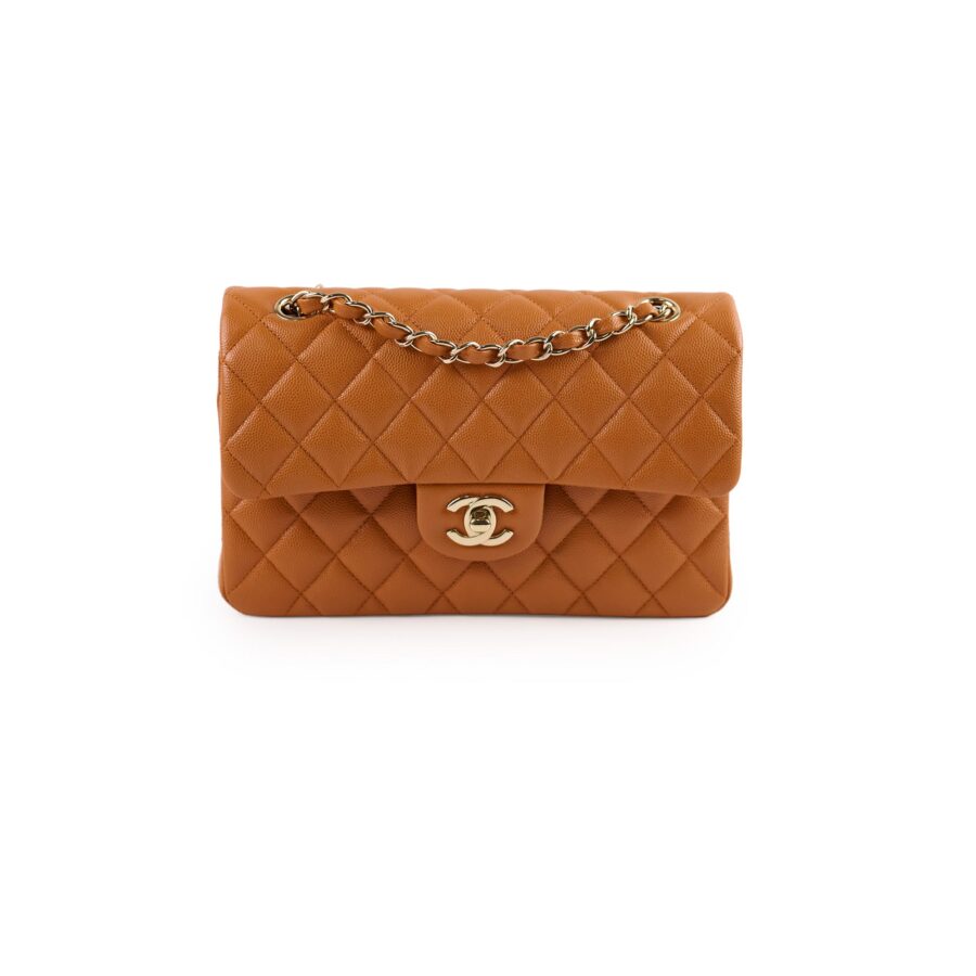 Chanel Small Classic Double Flap Caramel Caviar | Studio Nafay