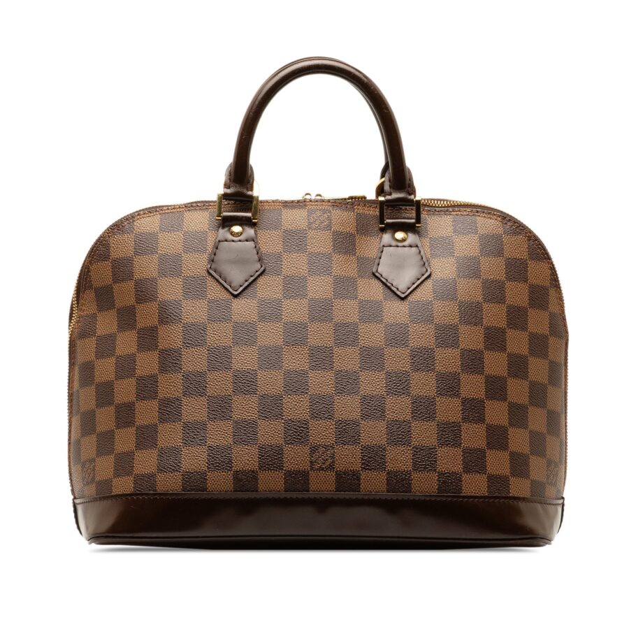 Brown Louis Vuitton Damier Ebene Alma MM HandBag | Studio Nafay