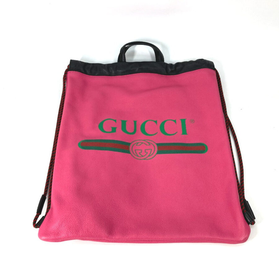 GUCCI Backpack 516639 leather pink Drawstring pouch included Drawstring backpack | Studio Nafay