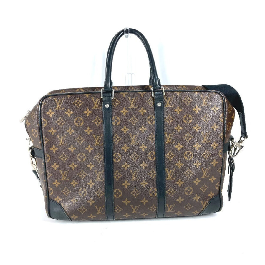 LOUIS VUITTON Business bag Monogram macacer canvas Brown Monogram macacer Porto Documan VowayajuGM mens | Studio Nafay