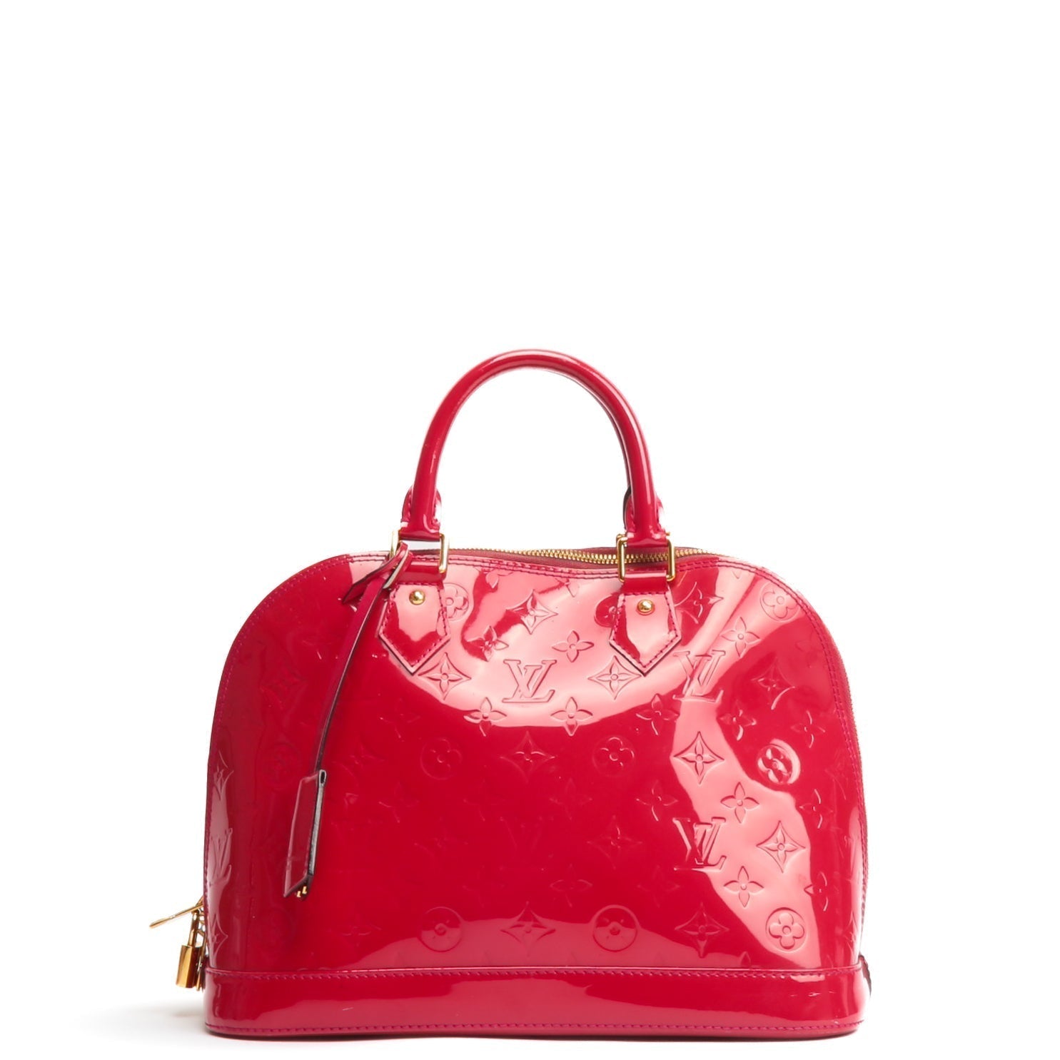 LOUIS VUITTON Monogram Vernis Alma MM Red