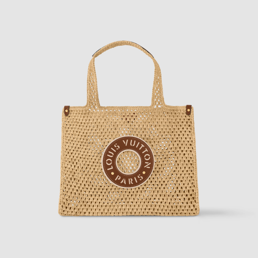 Louis Vuitton By The Pool Raffia OnTheGo MM Tote | Studio Nafay