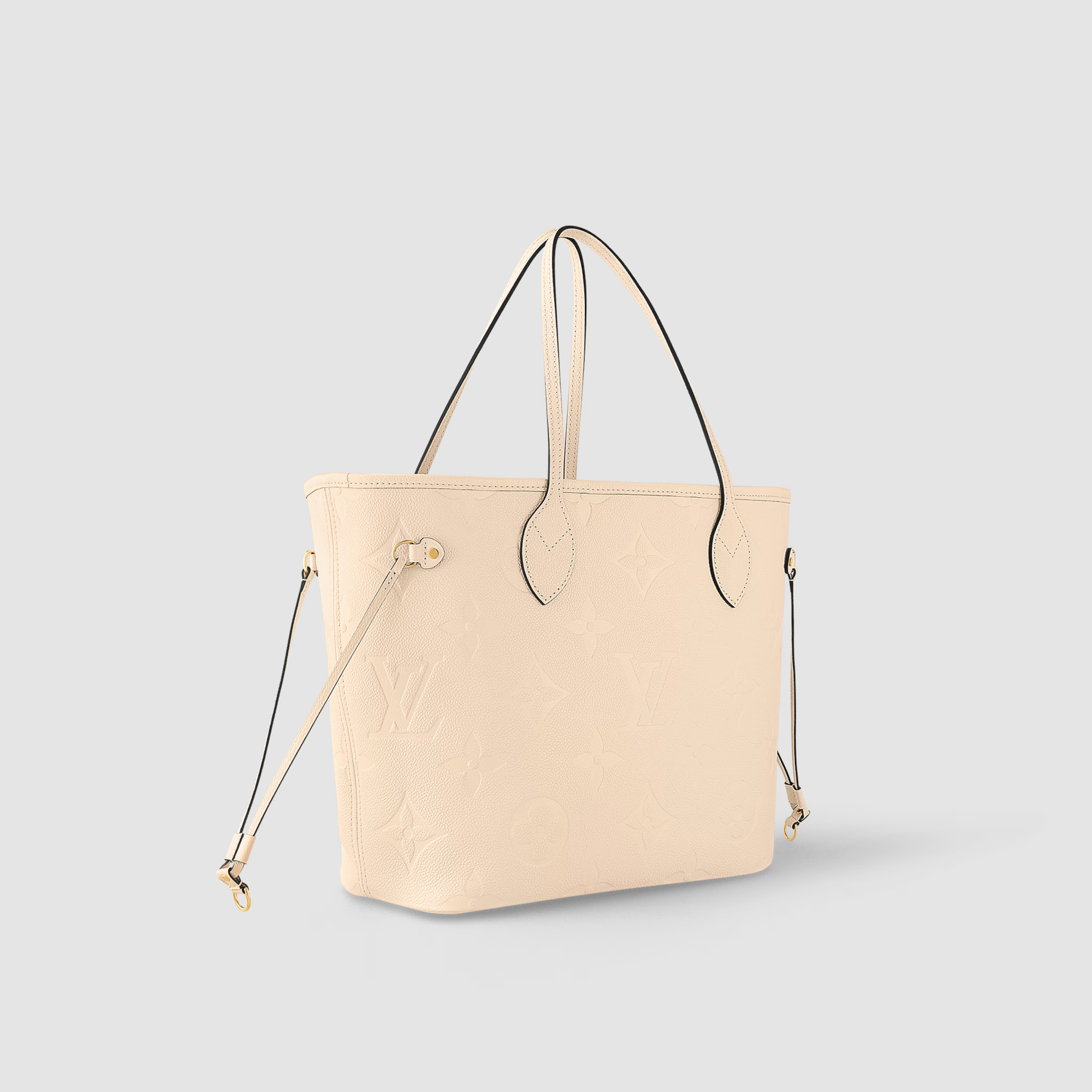 Louis Vuitton Cream Neverfull MM Tote