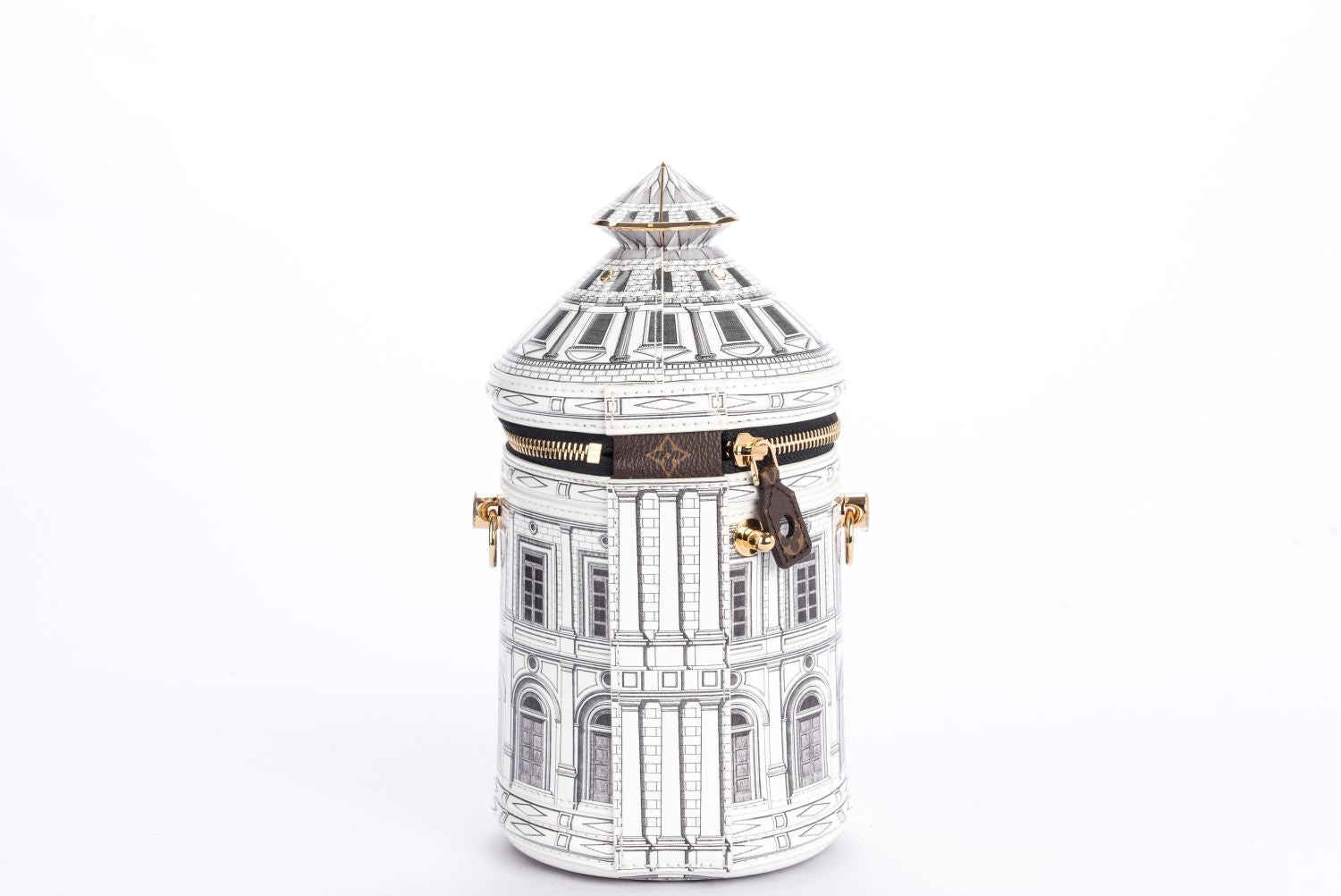 Louis Vuitton Fornasetti Cannes Vase Architettura Handbag ( ), Gold Hardware, with Strap, Gold Chain, Lock, Keys, Dust Cover & Box