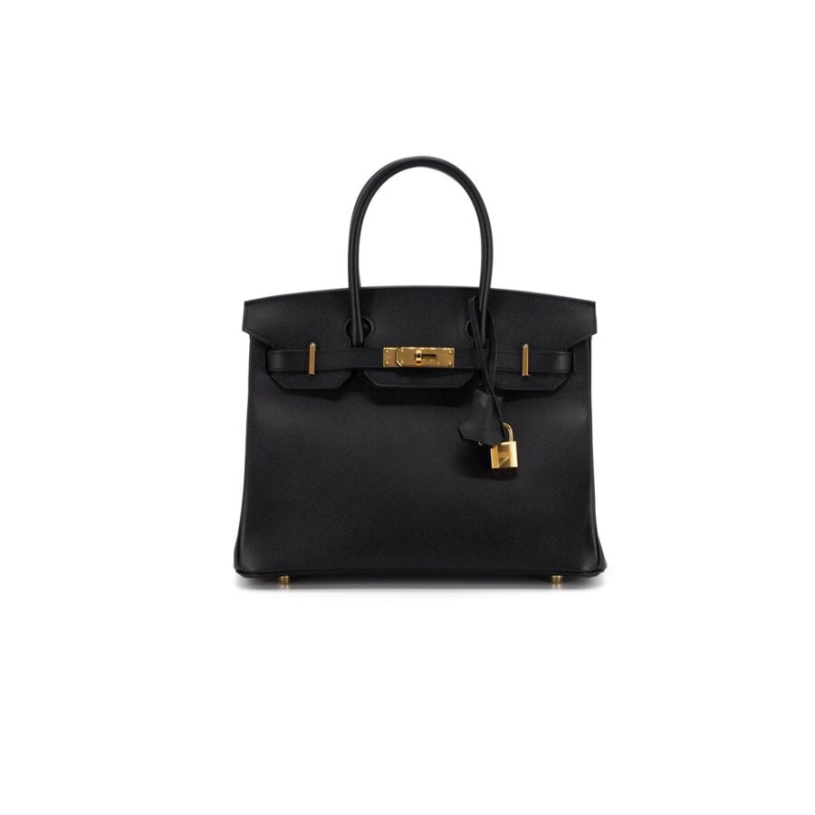 Hermes Birkin 30 Epsom Noir Gold hardware Y stamp | Studio Nafay