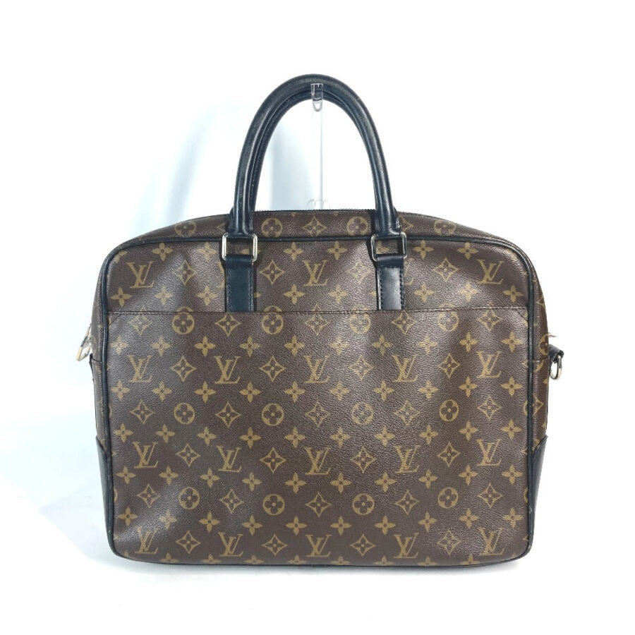 LOUIS VUITTON Business bag Monogram canvas, leather Brown Monogram macacer Soft briefcase | Studio Nafay