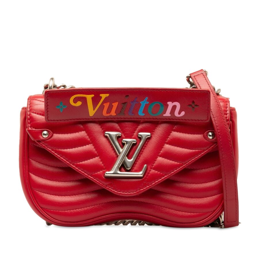 Red Louis Vuitton New Wave Chain Bag MM Satchel | Studio Nafay