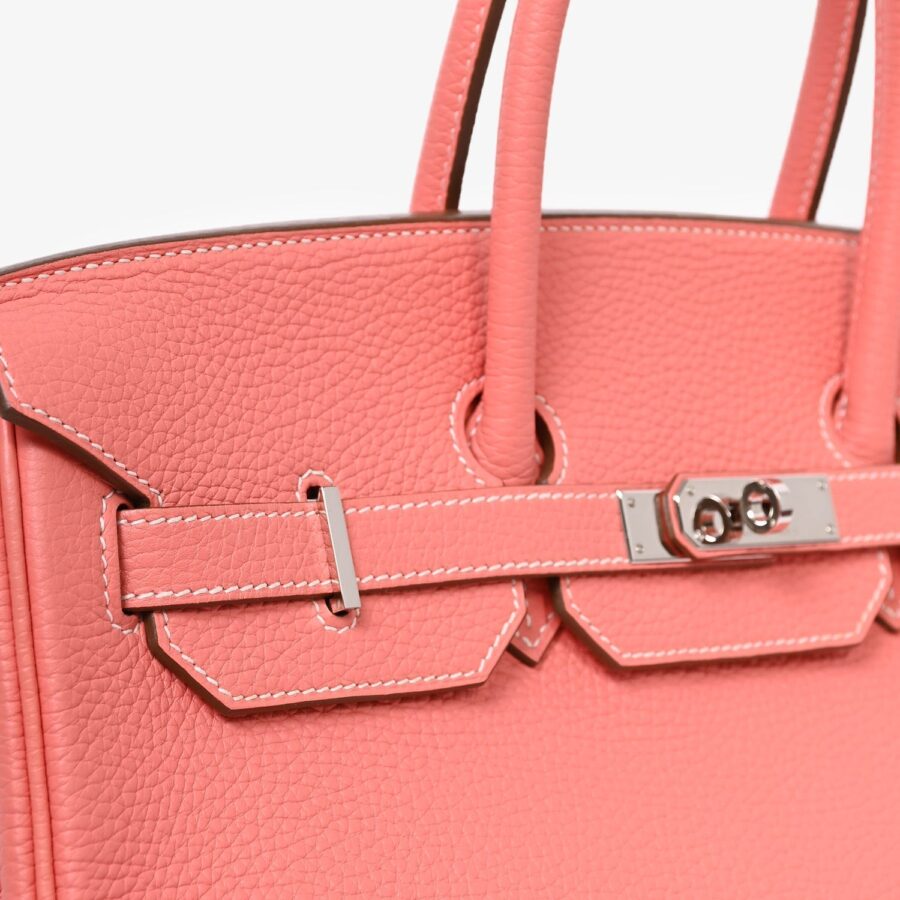 Hermès Peach Crevette Clemence Leather Birkin 35 | Studio Nafay