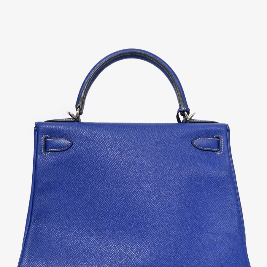 Hermès Electric Blue Epsom Leather Retourne Kelly 28 with Strap | Studio Nafay