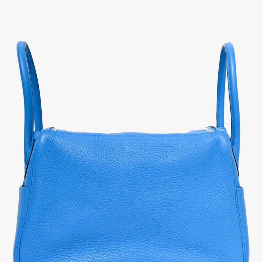 Hermès Zanzibar Blue Clemence Leather Lindy 26 | Studio Nafay
