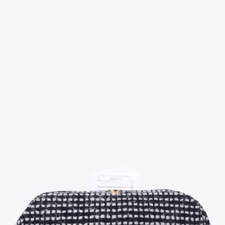 Chanel /03 Black/Silver Tweed Clutch | Studio Nafay