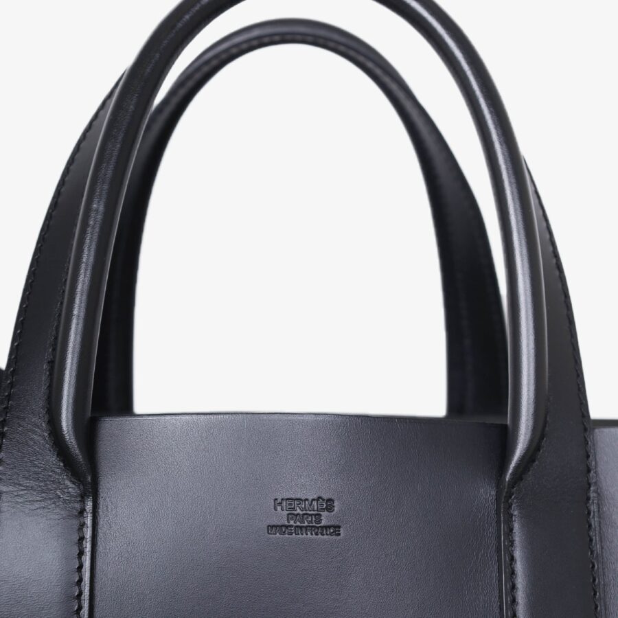 Hermès Black Box Leather Cabacity 45 2in1 Tote Bag | Studio Nafay