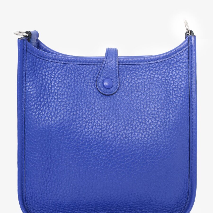 Hermès Blue Electrique Clemence Leather Evelyne TPM Crossbody | Studio Nafay