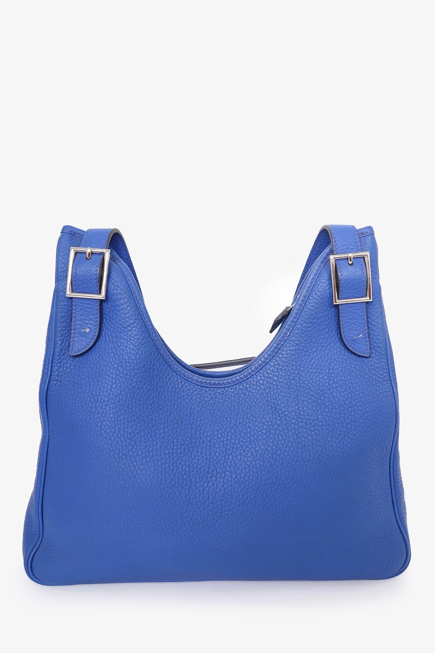Hermès Blue Togo Leather Massai Cut 32 Shoulder Bag with Strap