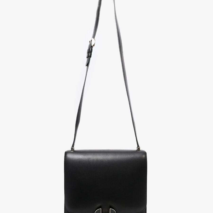 Hermès Black Evercolor Leather 20 Crossbody Bag | Studio Nafay