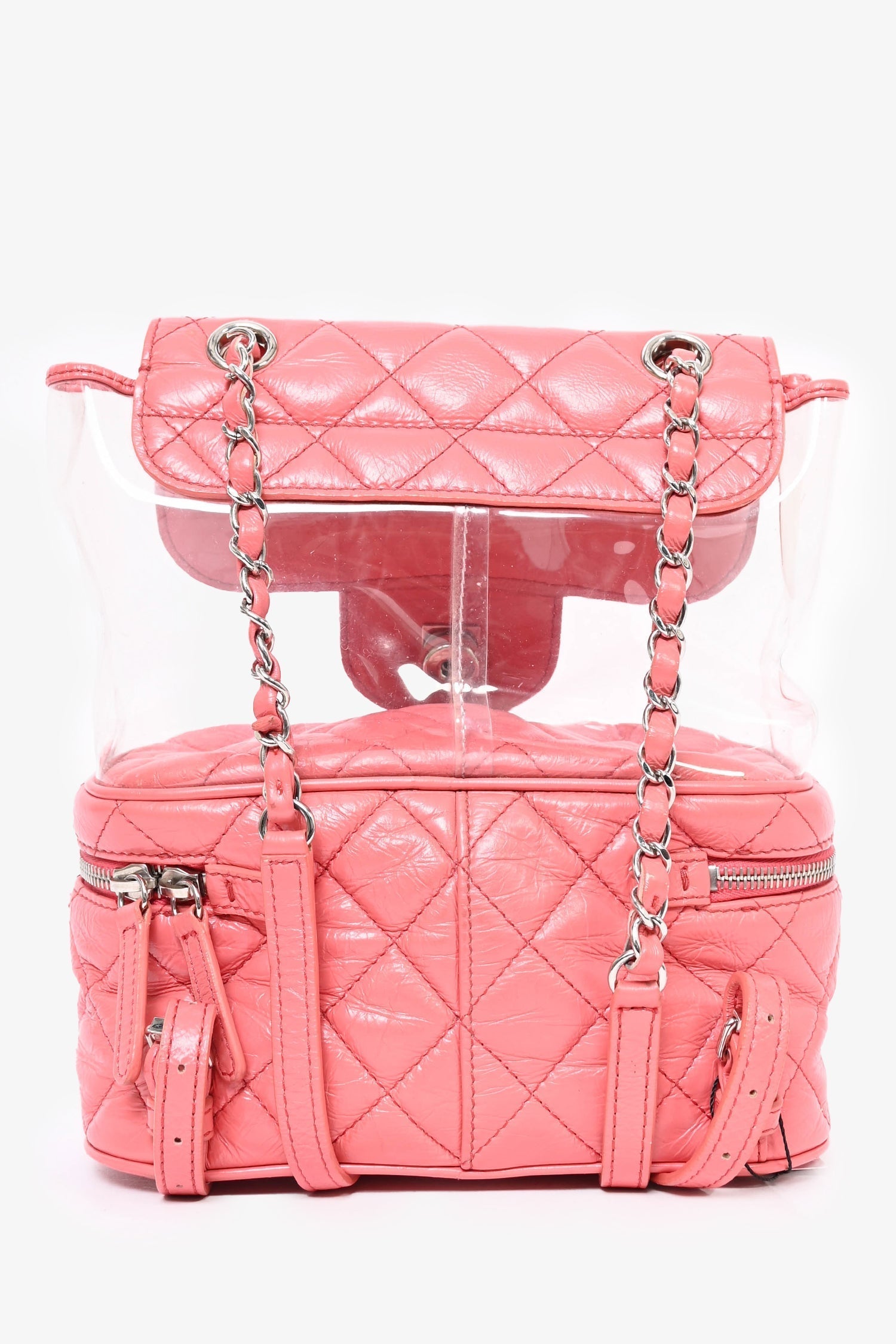 Chanel Pink Calfskin Leather/PVC ‘Aquarium’ Backpack