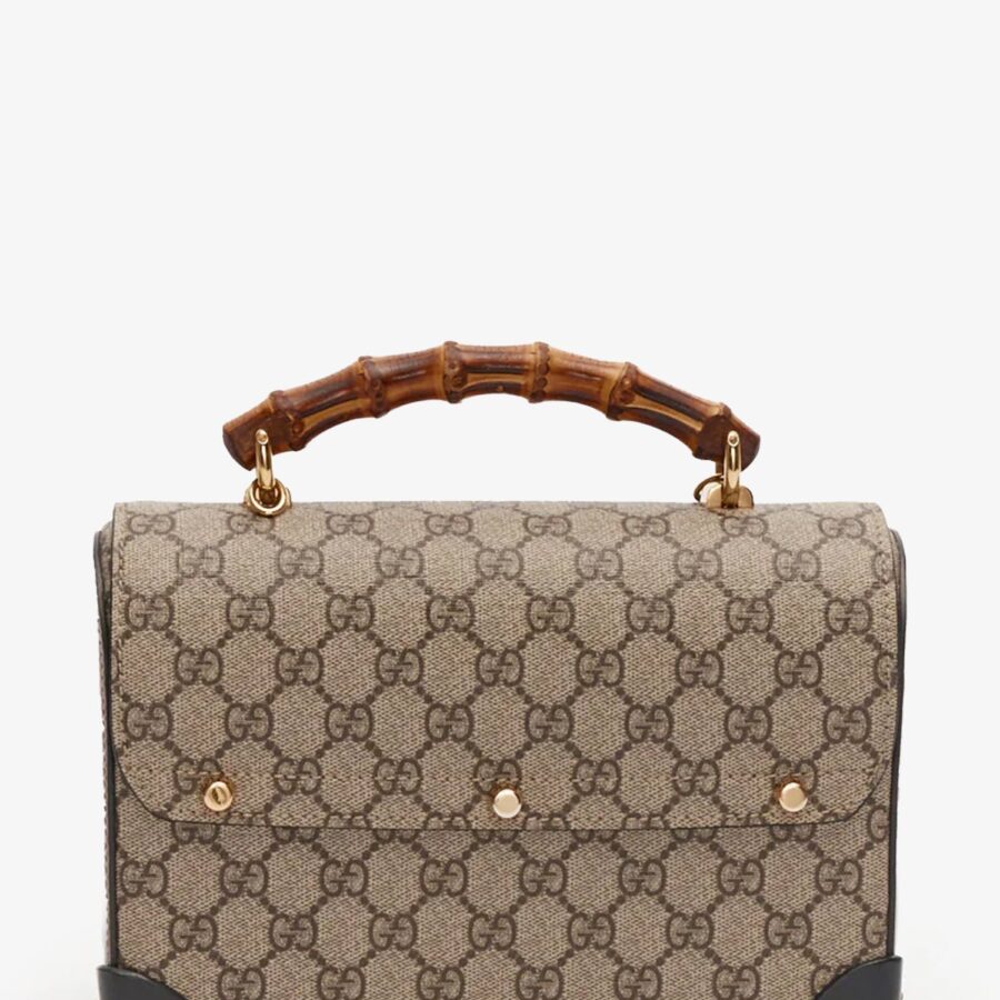 Gucci Monogram Bamboo Padlock Top Handle Bag | Studio Nafay