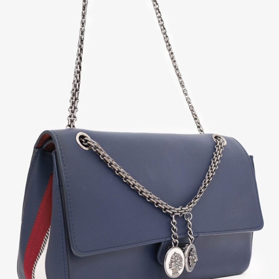 Chanel Navy Leather Medallion Charm Reissue 2.55 Shoulder Bag | Studio Nafay