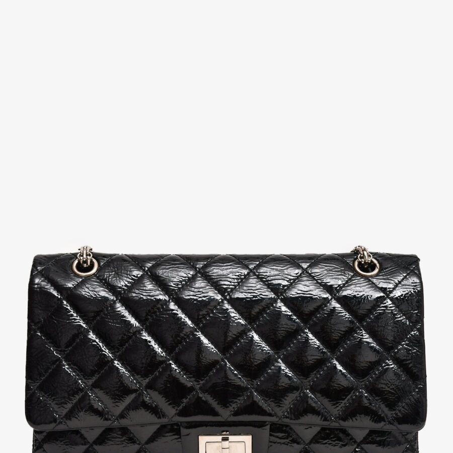 Chanel -11 Black Patent Leather 2.55 Large 227 Flap Bag SHW | Studio Nafay
