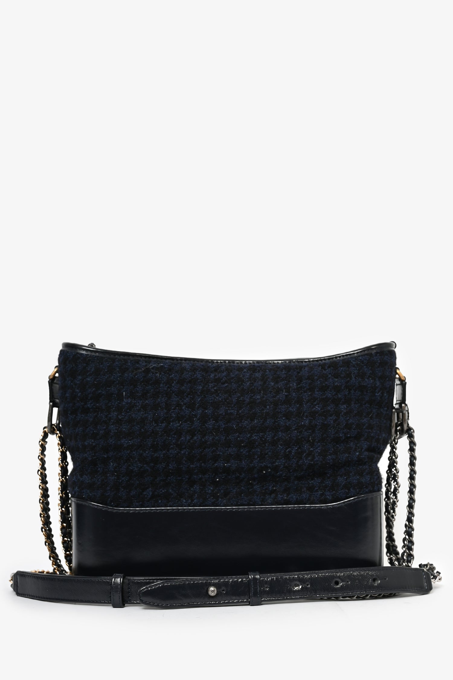 Chanel Navy/Black Tweed Hobo Large Gabrielle Crossbody Bag