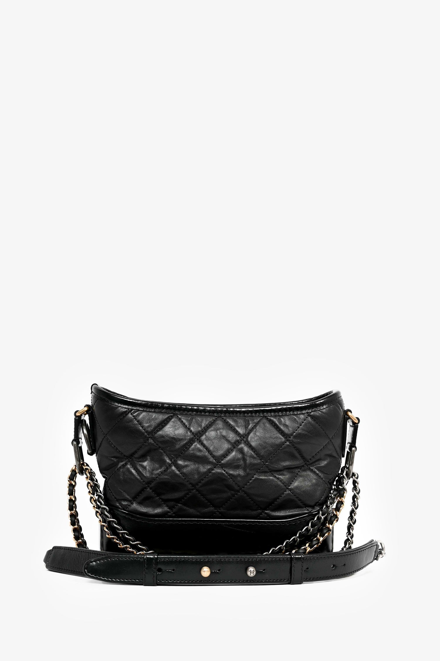 Chanel Black Lambskin Leather Small Gabrielle Bag