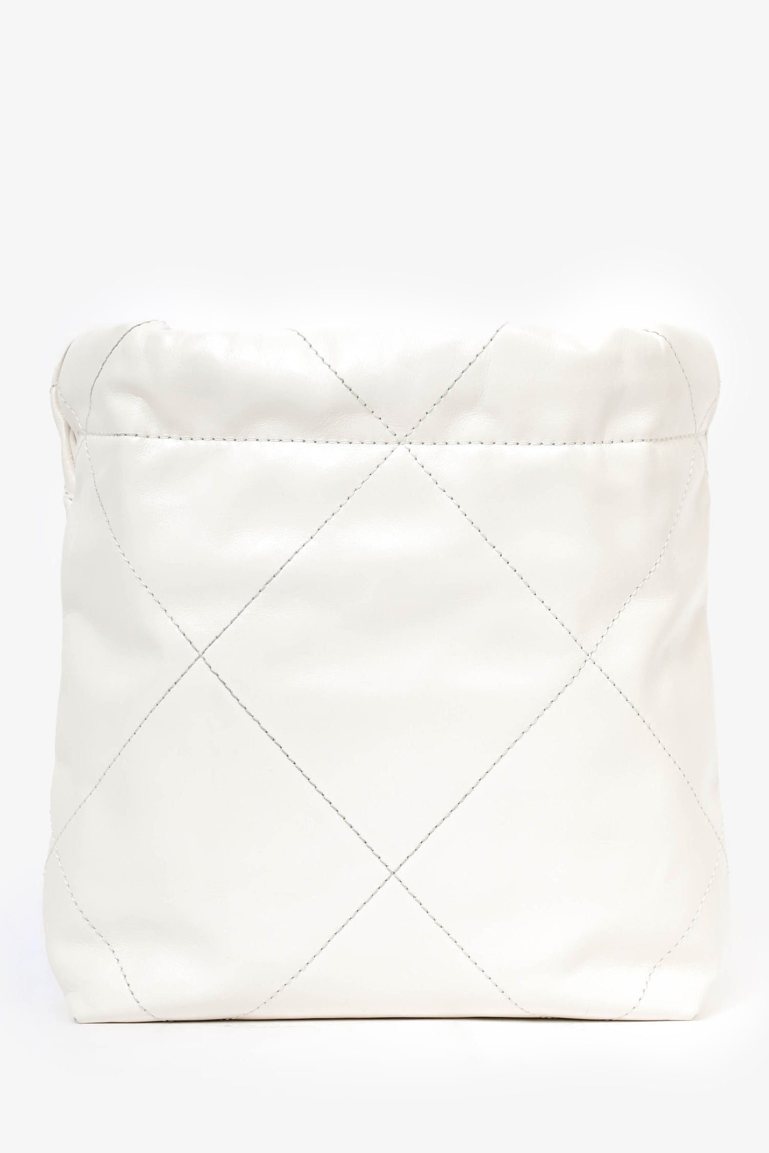 Chanel 22 White Lambskin Mini Hobo Shoulder Bag