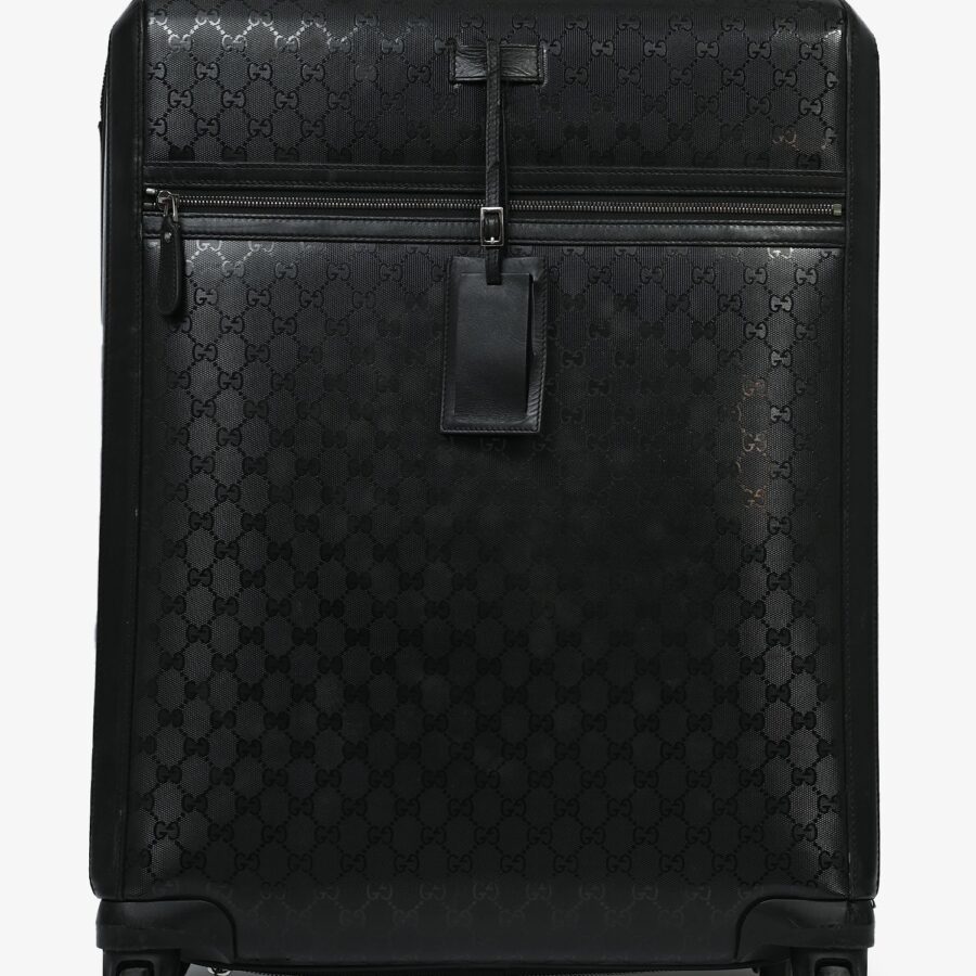 Gucci Black Guccissima Medium Luggage Suitcase | Studio Nafay